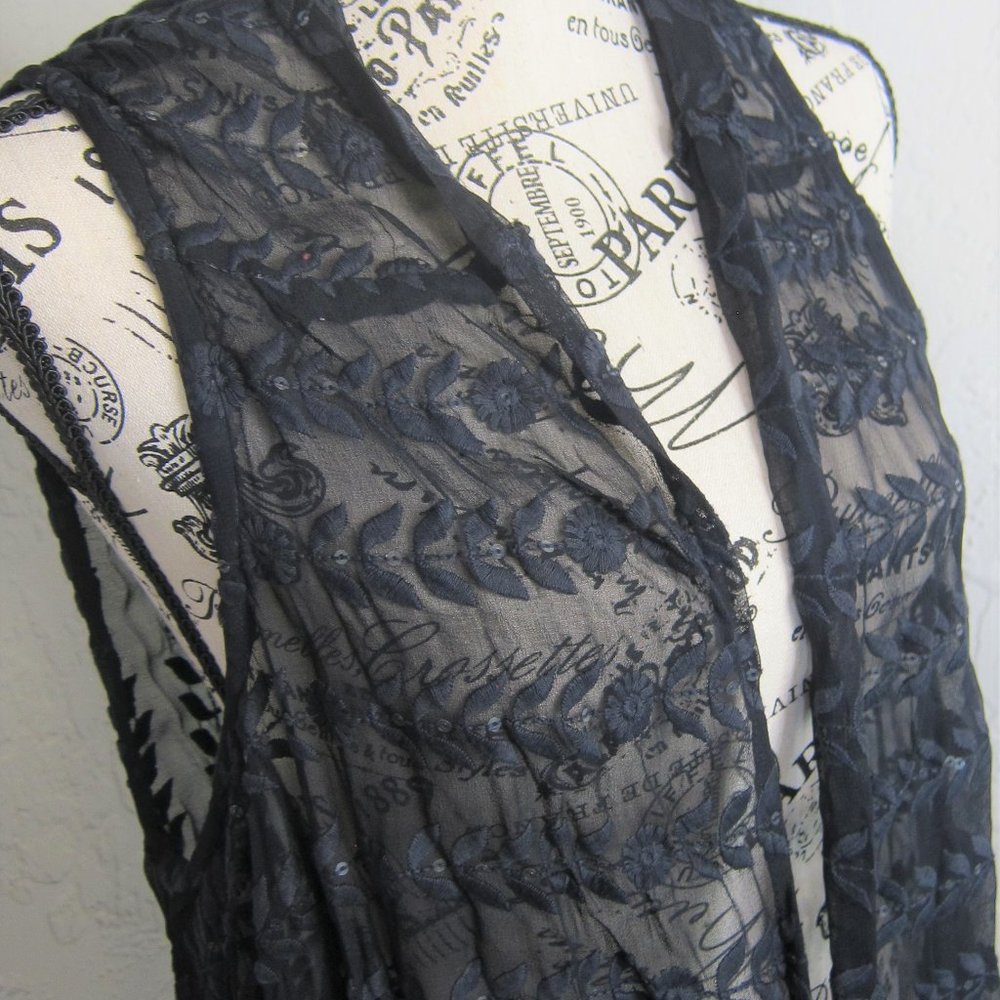 SIVANA Long Black Ruana - NWOT